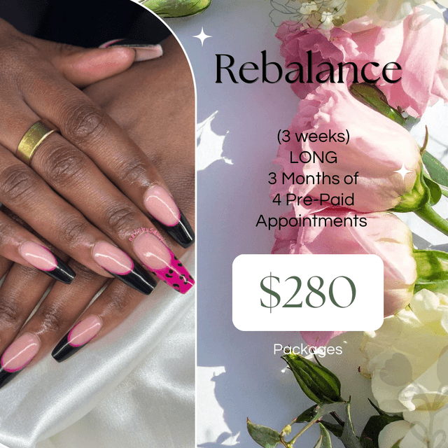 3 MO Pre-Pay: Rebal. (3wk) - LONG at Nails By Savvi in Brookfield, WI